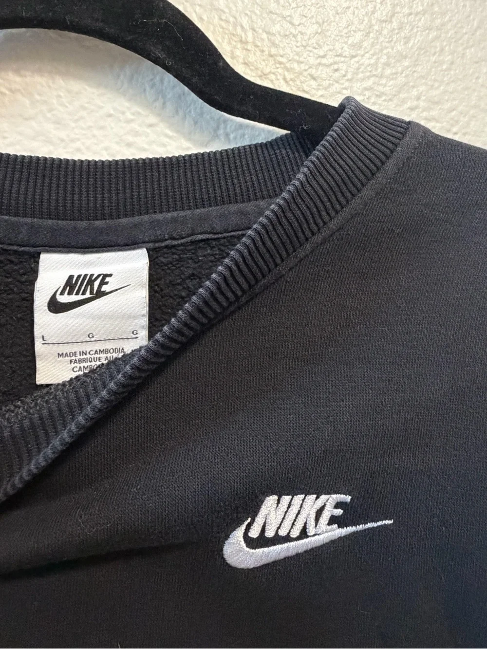Nike kids Black Crewneck Sweatshirt